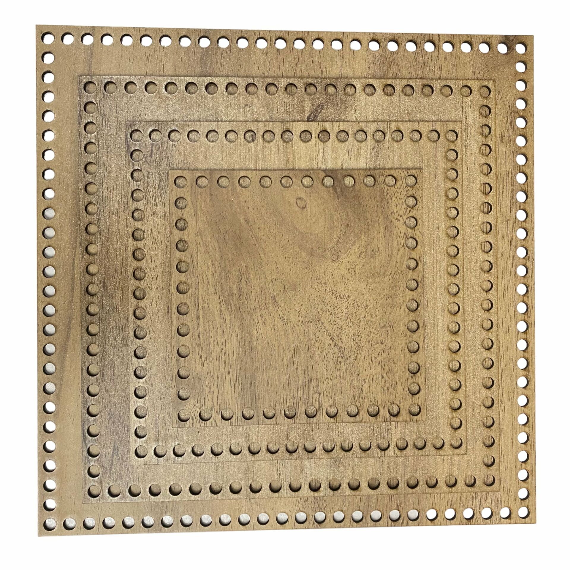 Ahşap Kare Sepet Tepsi Tabanı Meşe 4 'lü