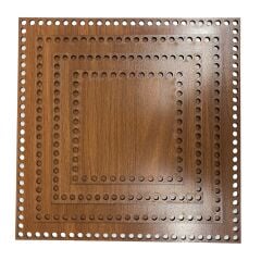 Ahşap Kare Sepet Tepsi Tabanı Ceviz 4 'lü