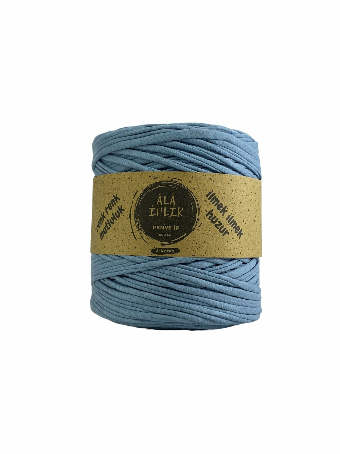 Penye İp Çanta Sepet Paspas Örgü İpi 600 Gram Soft Mavi