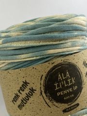 İKİ İPLİK Penye İp 600 Gram Mavi Batık Desenli Renk