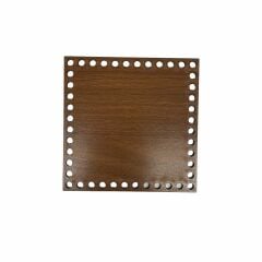 Ahşap Sepet Tepsi Tabanı 15x15 cm Ceviz Çift Yüz 3mm