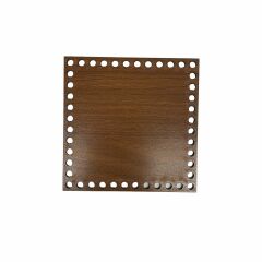 Ahşap Sepet Tepsi Tabanı 15x15 cm Ceviz Çift Yüz 3mm