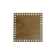 Ahşap Sepet Tepsi Tabanı 15x15 cm Meşe Çift Yüz 3mm