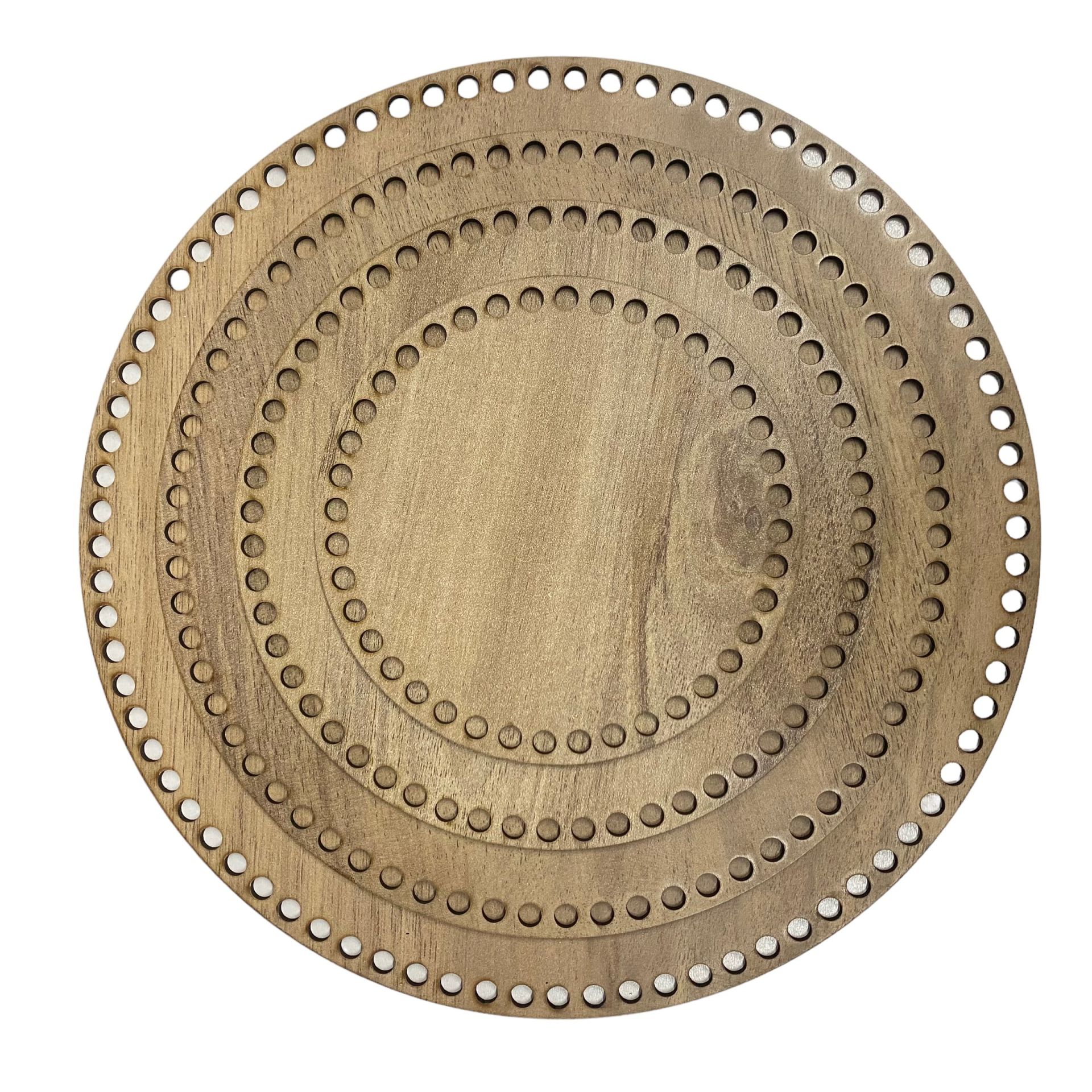 Ahşap Daire Sepet Tepsi Tabanı Meşe 4 'lü