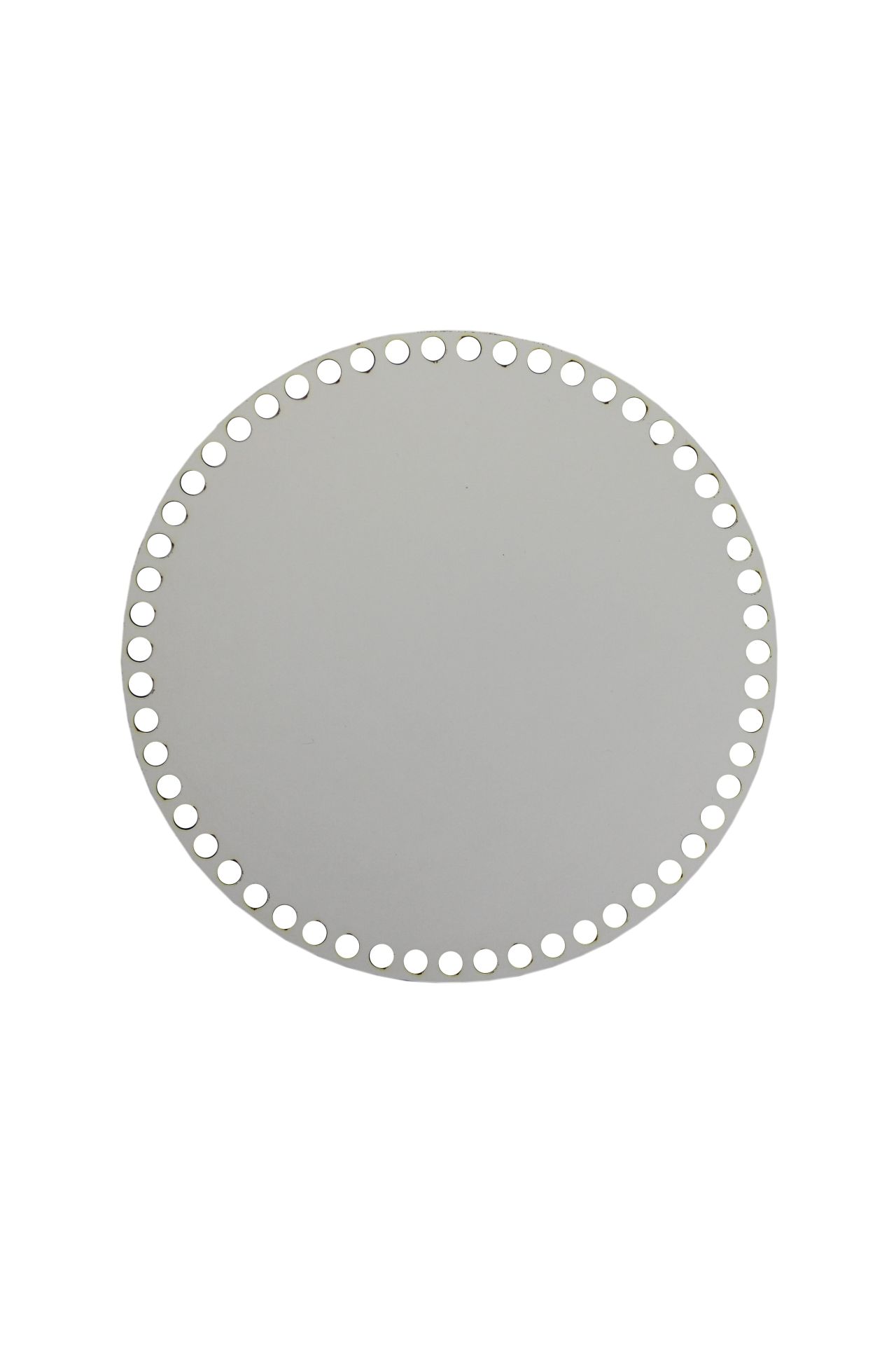 Ahşap Sepet Tepsi Tabanı 25 cm Yuvarlak Beyaz Çift Yüz 3mm