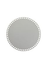 Ahşap Sepet Tepsi Tabanı 25 cm Yuvarlak Beyaz Çift Yüz 3mm