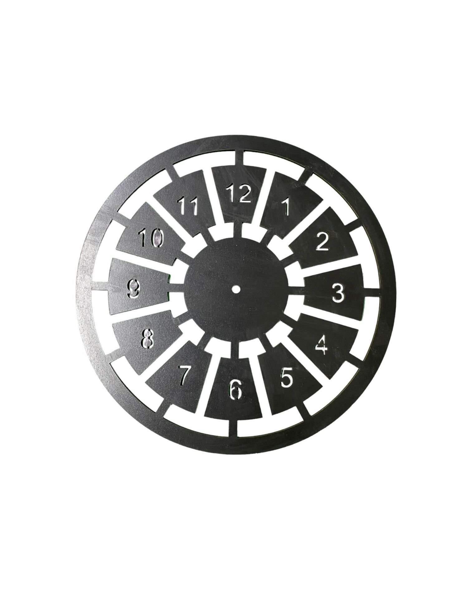 Ahşap Makrome Saat Kasnağı Siyah 30 Cm