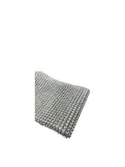 1 Metre Şerit Taş Gümüş Renk 24 Sıralı