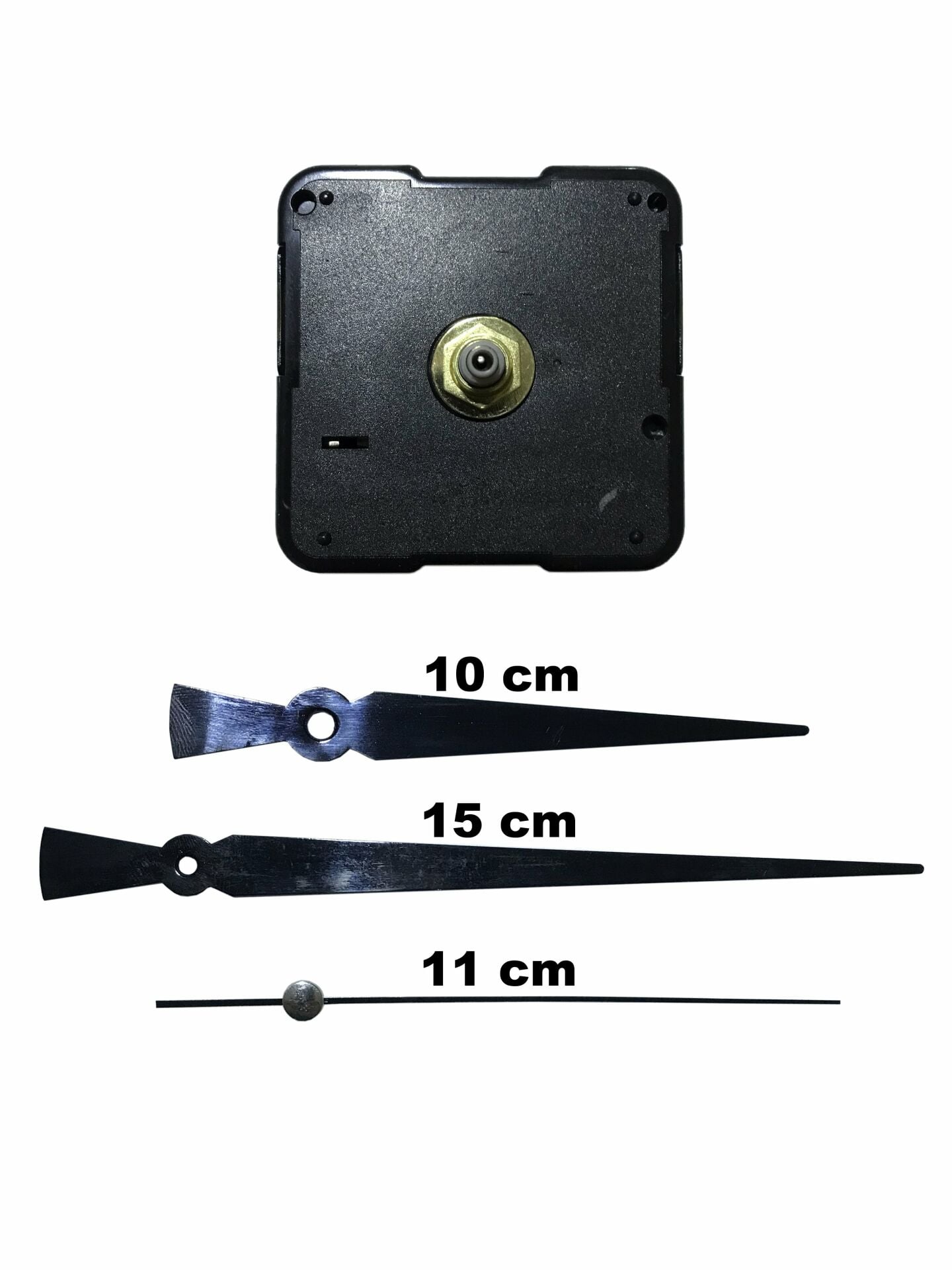 Duvar Saati Mekanizması Akar Sessiz 1. Sınıf Askısız 14mm Şaft - Büyük 15cm Akrep Yekovan