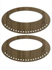 Ahşap Elips Çanta Sapı Kayın Mdf 3mm 20x11cm Çanta Kulp