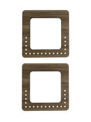 Ahşap Çanta Sapı Kare Model 15x15 cm 3mm Mdf Çanta Kulp Kayın
