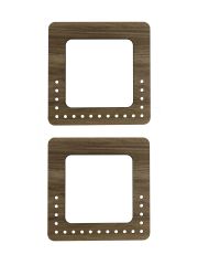 Ahşap Çanta Sapı Kare Model 15x15 cm 3mm Mdf Çanta Kulp Kayın