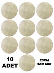 25 cm Supla Levha Naturel Ham Mdf Ahşap 3mm 10 Adet