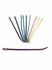 Plastik Yün İğnesi Kıvrık Uçlu 12 cm (10 Adet) Karışık Renkli