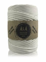 5mm Polyester Makrome İp 500 Gram Beyaz