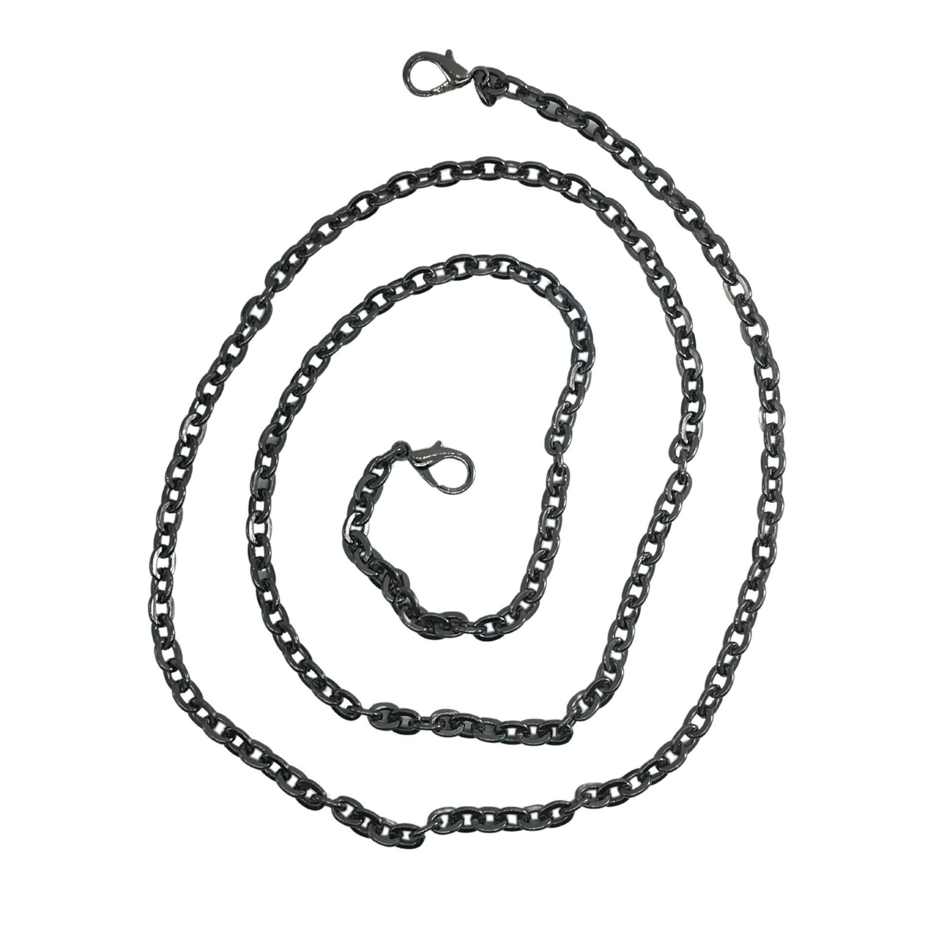 Metal Çanta Zinciri İthal 0,7mm Kancalı Siyah
