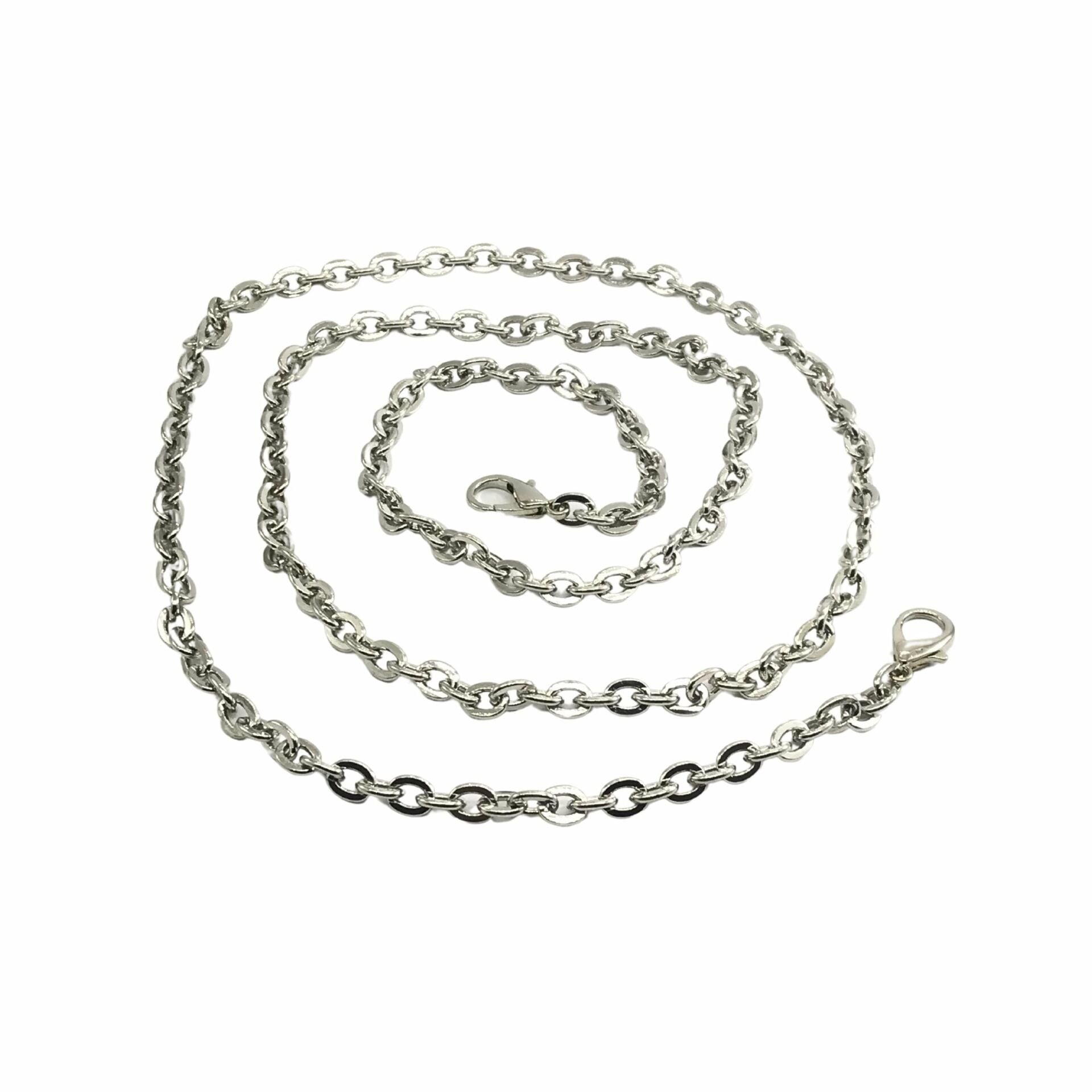 Metal Çanta Zinciri İthal 0,7mm Kancalı Gümüş