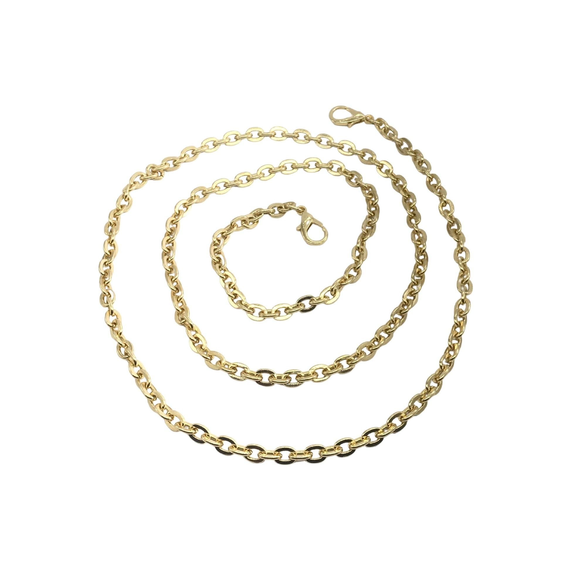 Metal Çanta Zinciri İthal 0,7mm Kancalı Light Gold (Altın)