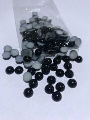 Yarım İnci 8 mm Siyah Süsleme Boncuk 15 Gram (115 Adet)
