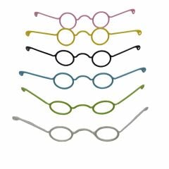 Amigurimi Plastik Gözlük Karışık Renkli 17 cm (6 Adet)