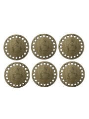 Ahşap Bardak Altlığı (coaster) Delikli Mostar Renk 6 Adet