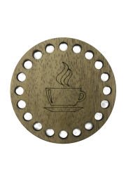 Ahşap Bardak Altlığı (coaster) Delikli Mostar Renk 6 Adet