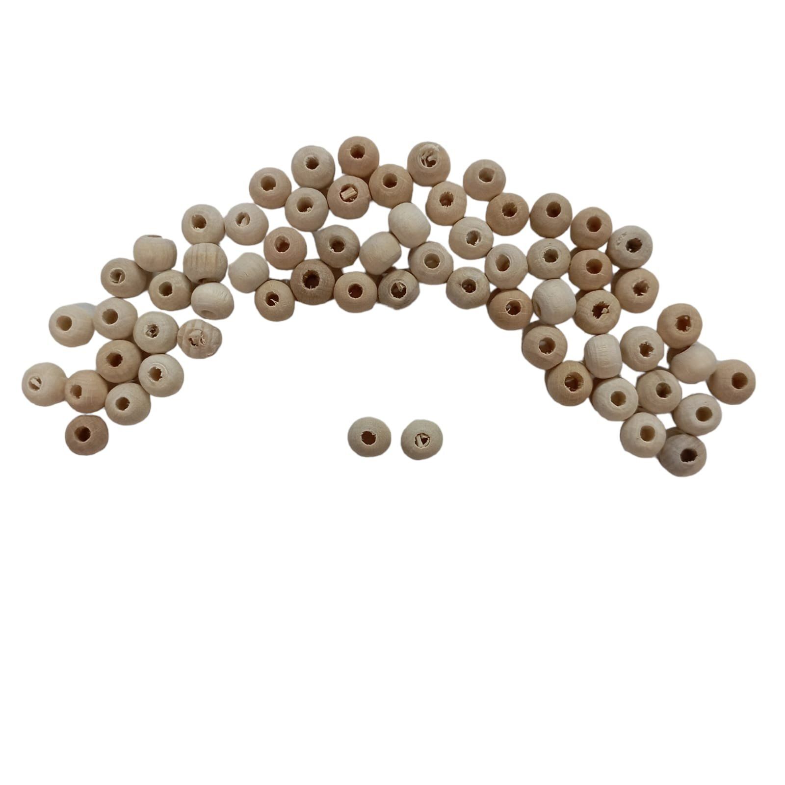Ahşap Boncuk Makrome 6 mm Verniksiz 20 Gram (Yaklaşık 150 adet )