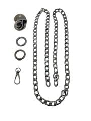 Çanta Aksesuar Seti Çevirmeli Kilitli Alüminyum Zincirli Siyah