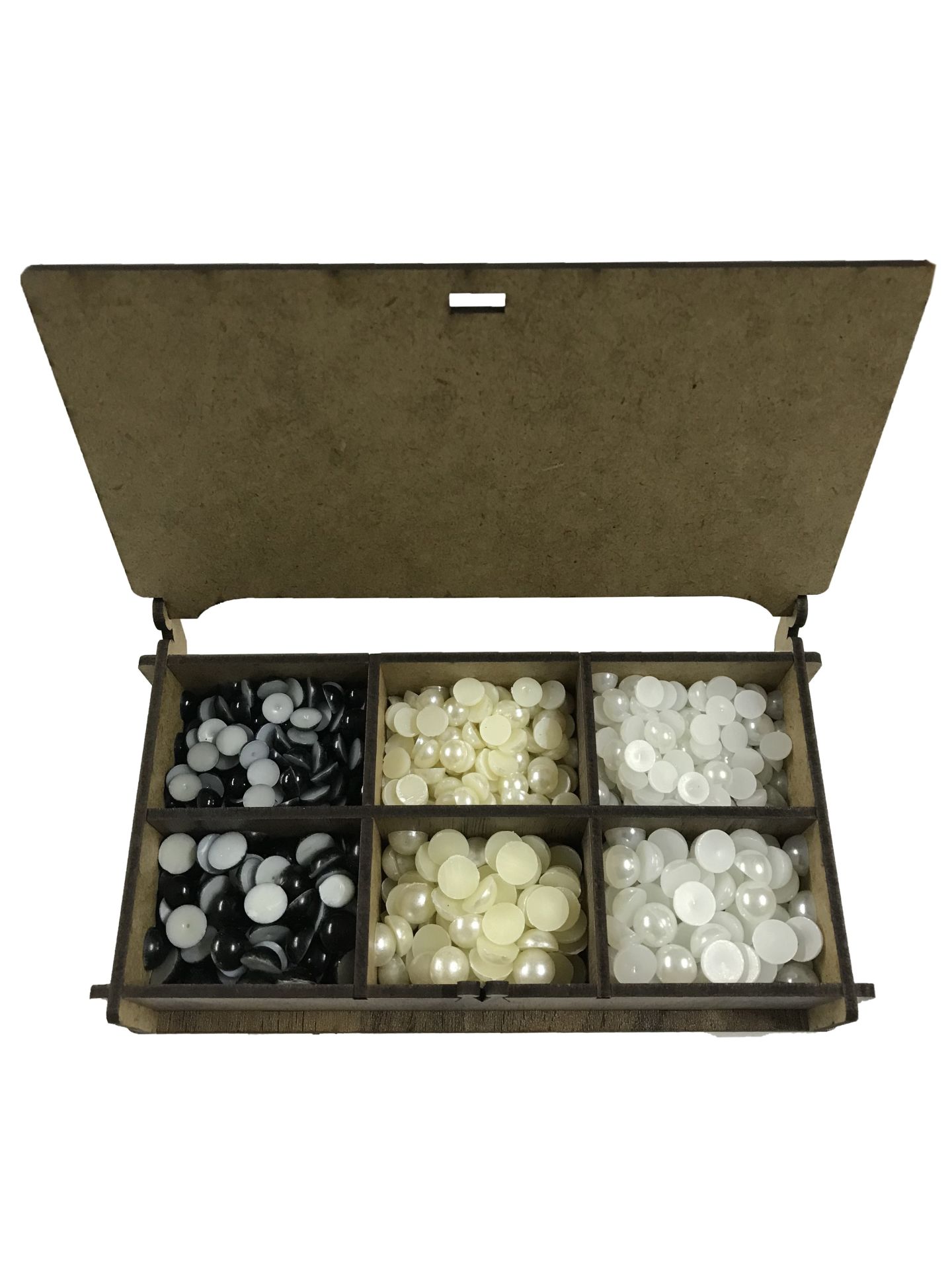 Yarım İnci  Süsleme Boncuk Seti 6 x 20 Gram (AHŞAP KUTULU)