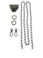 Çanta Aksesuar Seti Üçgen Çevirmeli Kilitli Siyah