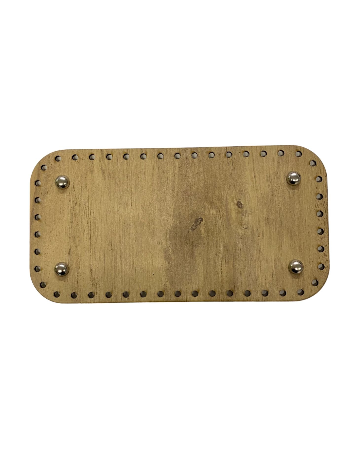 Ahşap Çanta Tabanı  Açık Meşe 25x13 cm