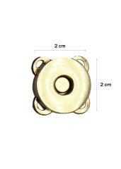 Mıknatıslı Çıtçıt Dikilebilir Çanta Aksesuarı Gold (10 Adet)