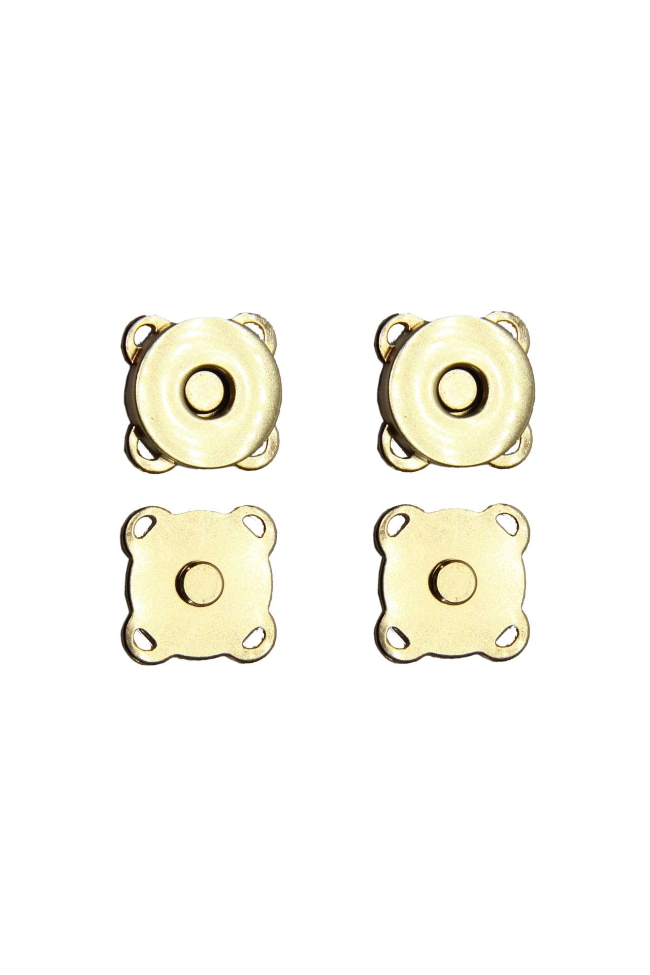 Mıknatıslı Çıtçıt Dikilebilir Çanta Aksesuarı Gold (2 Adet)