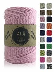 Pamuk Makrome İpi 2mm Cotton Zincir Makrome Çanta İpi Supla İpi Koton İp 250 Gram Pembe