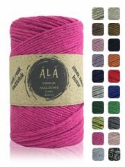 Pamuk Makrome İpi 2mm Cotton Zincir Makrome Çanta İpi Supla İpi Koton İp 250 Gram Fuşya