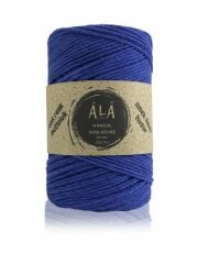 Pamuk Makrome İpi 2mm Cotton Zincir Makrome Çanta İpi Supla İpi Koton İp 250 Gram Mavi
