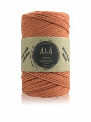 Pamuk Makrome İpi 2mm Cotton Zincir Makrome Çanta İpi Supla İpi Koton İp 250 Gram Turuncu