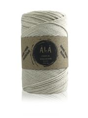 Pamuk Makrome İpi 2mm Cotton Zincir Makrome Çanta İpi Supla İpi Koton İp 250 Gram Ekru