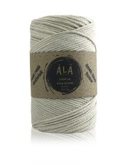 Pamuk Makrome İpi 2mm Cotton Zincir Makrome Çanta İpi Supla İpi Koton İp 250 Gram Ekru
