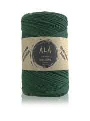 Pamuk Makrome İpi 2mm Cotton Zincir Makrome Çanta İpi Supla İpi Koton İp 250 Gram Koyu Yeşil