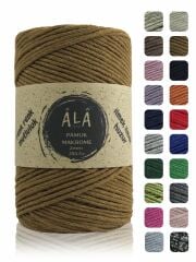 Pamuk Makrome İpi 2mm Cotton Zincir Makrome Çanta İpi Supla İpi Koton İp 250 Gram Taba