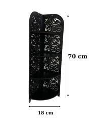 Ahşap Köşe Duvar Rafı Siyah 5 mm Mdf