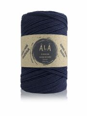 Pamuk Makrome İpi 2mm Cotton Zincir Makrome Çanta İpi Supla İpi Koton İp 250 Gram Lacivert