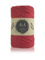 Pamuk Makrome İpi 2mm Cotton Zincir Makrome Çanta İpi Koton İp 250 Gram Kırmızı