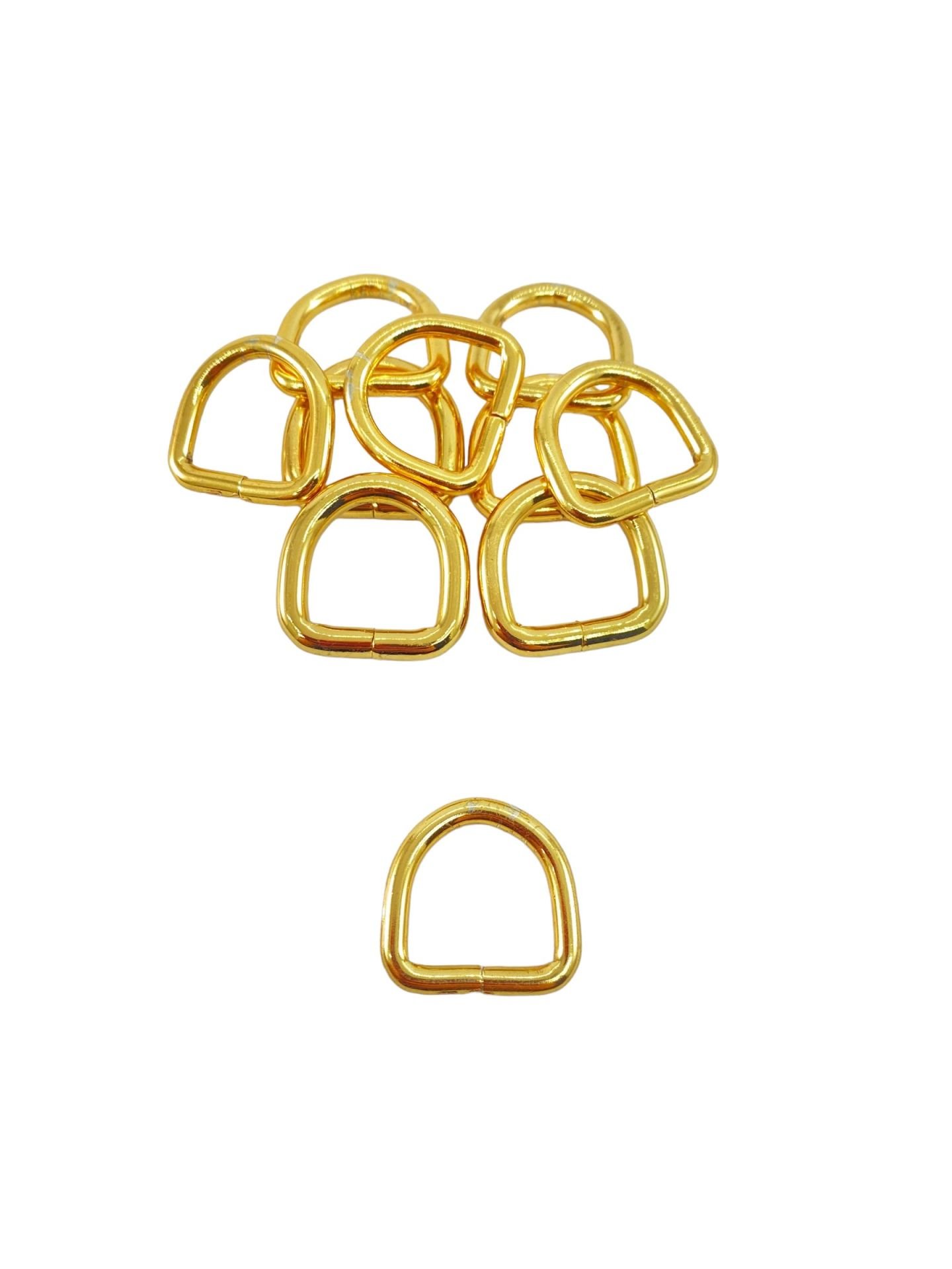 1,5 cm D Halka Çanta Aksesuarı 10 Adet gold Renk