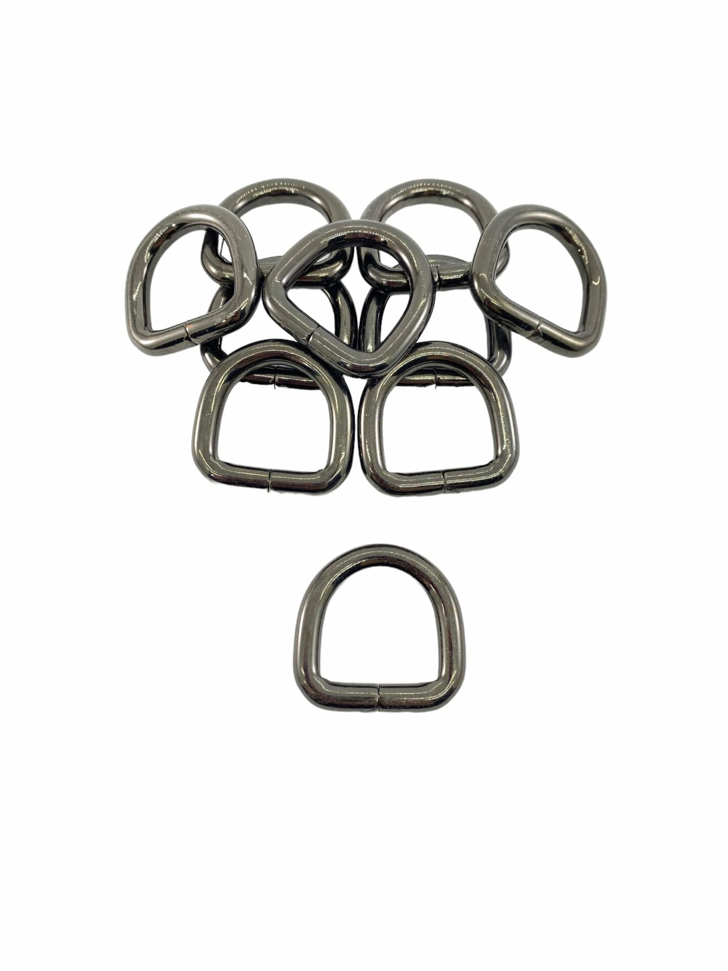 1,5 cm D Halka Çanta Aksesuarı 10 Adet siyah Renk