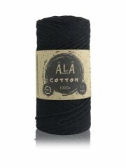 Cotton Panç Amigurumi İpi Koton Punch İpi 1,5mm - 100 Gram Siyah