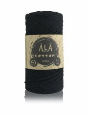 Cotton Panç Amigurumi İpi Koton Punch İpi 1,5mm - 100 Gram Siyah