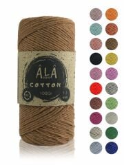 Cotton Panç Amigurumi İpi Koton Punch İpi 1,5mm - 100 Gram Taba