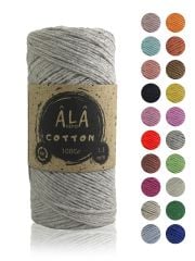 Cotton Panç Amigurumi İpi Koton Punch İpi 1,5mm - 100 Gram Melanj Gri